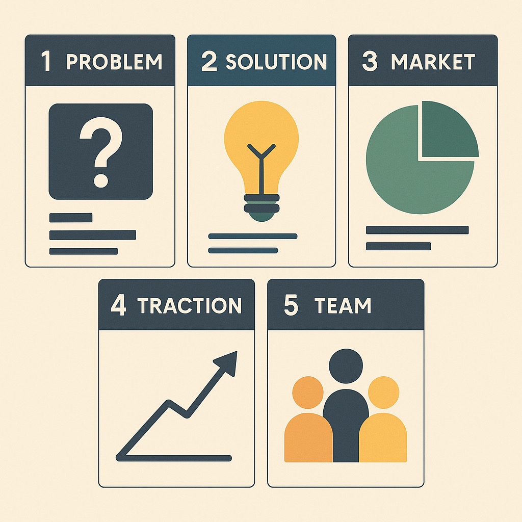 The Five Slides That Actually Matter in a Pitch Deck